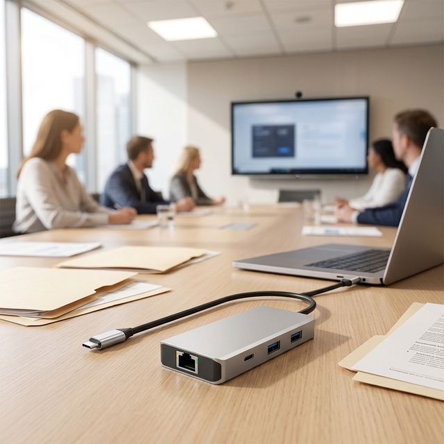 8-In-1 USB-C to Ethernet Aluminum Alloy Docking Station with PD 100W USB 3.0 Ports Data Transfer Function in Stock for Laptop