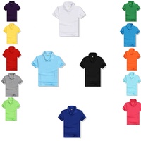 Camiseta polo lisa masculina, venda quente do logotipo personalizado liso 100% poliéster de secagem rápida manga curta lisa para homens