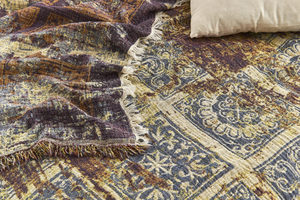 Diseño elegante 100% Manta de algodón Jacquard Throw 230x260cm 90x102 pulgadas Colección Jacquard Manta Colcha - Product Image 3