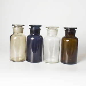Apothecary 60ml 125ml 250ml 500ml verre ambré laboratoire pharmacie apothecaire pot de réactif avec <span class=keywords><strong>bouchon</strong></span> en verre - Product Image 1