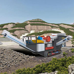 Concasseur à mâchoires mobile sur chenilles pour l'exploitation minière et la pierrobrut, avec moteur AC, roulement et pompe à engrenages portables, haute productivité max. 500 t/h - Product Image 2