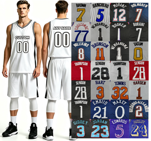 Seragam Basket Poliester Bernapas Berkualitas Tinggi Grosir Unisex Gaya San Antonio # 1 Jersey Wembanyama Logo Kustom - Product Image 1