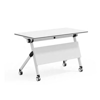 Table de réunion pliable fonctionnelle de style moderne bureau/maison/école bureau de formation à rabat en métal