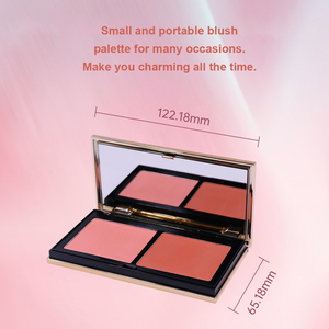 Custom Logo Silky Soft Texture Face <strong>Blushes</strong> Dual Color Vegan Natural <strong>Matte</strong> <strong>Blush</strong> Palette - Product Image 3