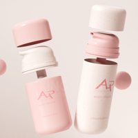Bouteilles de voyage personnalisées mates à pompe à vide pour lotion, en plastique, 50 ml, 100 ml, pour crème corporelle bébé, hydratant, flacon airless pour écran solaire