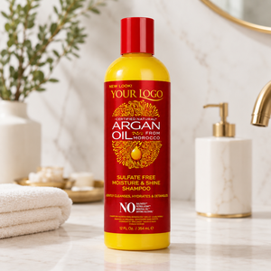 <b>Moisture</b> and Shine Argan Oil <b>Shampoo</b> Sulfate Free Nourishing Hair Wash for Textured Curly Coily Hair 12 oz - Product Image 1