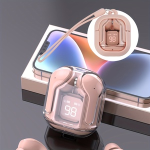 Écouteurs stéréo sans fil colorés BT V5.3, <span class=keywords><strong>casque</strong></span> mains libres en silicone avec affichage numérique de la capacité de la batterie, oreille étanche IPX5 - Product Image 4