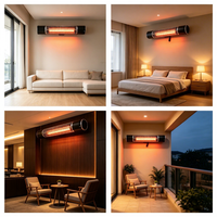 Chauffage mural infrarouge électrique 1500W pour terrasse semi-extérieure