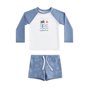 Conjunto de Ropa de Verano para Niños, <span class=keywords><strong>Camiseta</strong></span> de Manga Larga y Pantalones Cortos, Traje de Playa Informal, Conjunto de Dos Piezas para Niños Pequeños, Ropa Suave para Bebés - Product Image 4