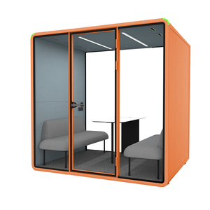 Cabine de bureau acoustique insonorisée pour discussion privée entre 4 personnes, idéale pour les startups - Product Image 5