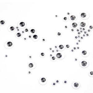 Venta al por mayor negro blanco artesanía Diy artesanía muñeca autoadhesiva muñeca de plástico movimiento Wiggle <span class=keywords><strong>ojos</strong></span> saltones guardería niños artesanía - Product Image 3