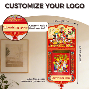 Calendario Colgante Personalizado para el Festival de Primavera 2027, Dios de la Riqueza Fook, Calendario de Pared Promocional de <span class=keywords><strong>365</strong></span> Días con Espacio Publicitario - Product Image 2