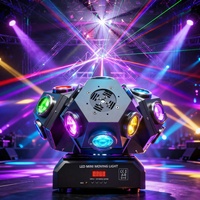 Équipement d'éclairage de scène à trois têtes mobiles LED Laser RGBW pour DJ, discothèque, soirée, bar