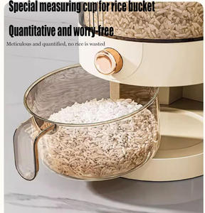 Wholesale Food-Grade Plastic Rice Storage <b>Container</b> Moisture-Proof Sealed Kitchen Accessory 11L-22L Capacity PET Eco-Friendly - Product Image 3