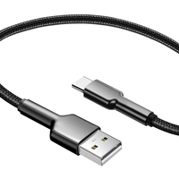 Câble Type-C tressé en nylon à charge rapide 3A, connecteur en alliage de zinc durable, fourni directement par l'usine, pour téléphone portable et montre intelligente