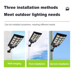 IP65 không dây ngoài trời LED năng lượng mặt trời ánh sáng đường phố điều khiển từ xa 3 chế độ bền nhựa cảm biến chuyển động cho sân vườn Patio đường - Product Image 3