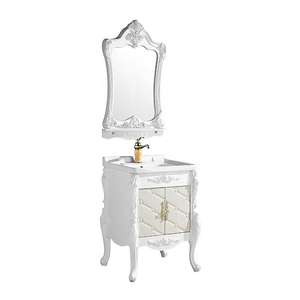 Mobile da Bagno Moderno in PVC Bianco con Chiusura Ammortizzata, Stile Europeo di Lusso per Hotel e Appartamenti - Product Image 3