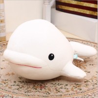 En gros Peluche de baleine Beluga et de dauphin, jouet créatif sur le thème de l'océan, cadeau pour filles