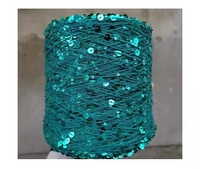 Wholesale Multi-color Fancy Yarn 100% Cotton with 3mm+6mm Sequins Knitting Yarn in Stock