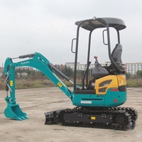 Excavator Mini Crawler Bekas Jepang LIZHI EPA Bersertifikat CE, Model U-17 Tahun 2021, Dilengkapi Mesin, PLC, Pompa Hidrolik, dan Motor