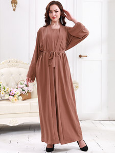 2023 nuove donne di stile di lusso <span class=keywords><strong>Abaya</strong></span> elegante abito lungo abbigliamento islamico Dubai abito da sera ricamo lucido musulmano - Product Image 2