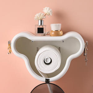 Porte-<span class=keywords><strong>papier</strong></span> hygiénique mural anti-poussière non perforé boîte à mouchoirs en forme de <span class=keywords><strong>nuage</strong></span> de ménage étanche salle de bain stockage en plastique - Product Image 5