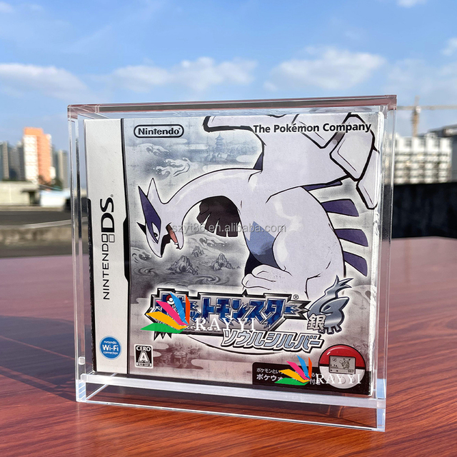 Polished Plastic Pokemon Heart Gold / Soul Silver Portable Acrylic Nintendo Big DS Game Protector Display Case