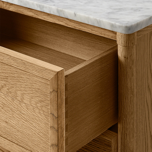 Commodes de chambre à coucher en bois de style américain <span class=keywords><strong>Commode</strong></span> à <span class=keywords><strong>5</strong></span> <span class=keywords><strong>tiroirs</strong></span> avec dessus en marbre - Product Image 6