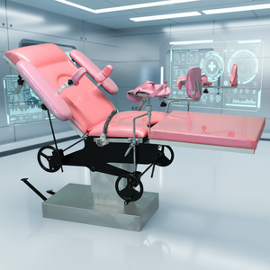 Slijtvaste gynaecologische bevallingsbank - hydraulisch verstelbaar operatiebed met beensteunen voor onderzoek & behandeling - Product Image 1