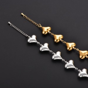 Elegante Bracciale Impermeabile in Acciaio Inossidabile 316L Dorato, Cavigliera Semplice Traforata, Gioielli d'Amore per Ragazze e Donne - Product Image 4