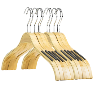 Perchas de Madera para Ropa Infantil, Tipo Gancho, Antideslizantes, de un Solo Nivel, Ecológicas, Modernas, Directo de Fábrica - Product Image 1