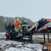 Station de concassage à mâchoires mobiles sur roues 90-150t/h, installation de concassage primaire montée sur pneus pour granit, basalte, pierre de rivière