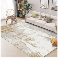 Tapis de sol de luxe pour hôtel, style européen, ligne dorée, décoration, carrelage, moquette