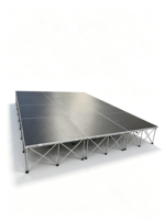 Plateforme de scène pliable en aluminium de haute qualité, plateforme de scène en alliage d'aluminium noir, scène extérieure pour événements et mariages