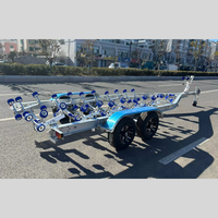 Remorque pour bateau gonflable en aluminium à double essieu de 27 pieds, remorques pour bateau en aluminium de 27 pieds, remorque de transport de bateau marin