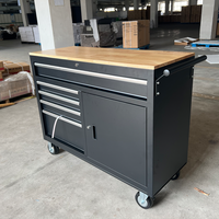 Armoire à outils professionnelle en acier multi-tiroirs avec roulettes, boîte d'atelier sur roulettes pour mécaniciens, support OBM