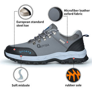 GUYISA Nuevo Estilo Zapatos de Seguridad Resistentes al Desgaste Botas de Trabajo con Punta de Acero para Hombre Calzado Industrial y de Exterior - Product Image 2