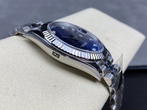 Reloj Mecánico de Lujo de Súper Calidad, Bicolor, Resistente al Agua, 41 mm, Acero CFactory 904L, 3235 126-334, Correa Jubilee con Diamantes Azules - Product Image 4