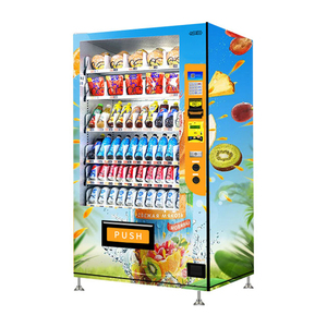 Distributeur automatique de snacks et de boissons gazeuses noir avec grande capacité et petit écran tactile numérique - Product Image 1