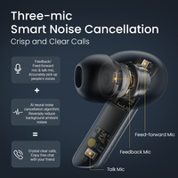 HAYLOU-auriculares inalámbricos X1 Pro TWS, cascos ANC BT5.2 con batería de 40H, códec AAC HD, 3 micrófonos