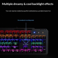 Teclado Mecánico para Juegos Rapoo V500 con Cable, 87/104 Teclas, Interruptores Negros, Azules, Marrones y Rojos, 60 Millones de Clics, para PC y Portátil