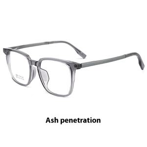 แว่นตาสำหรับ<span class=keywords><strong>ผู้ชาย</strong></span>กรอบใหญ่สีเทาใส TR90คุณภาพสูงกรอบสี่เหลี่ยมน้ำหนักเบาพิเศษแบบเกาหลีทันสมัยไม่แต่งหน้ามหัศจรรย์ - Product Image 6