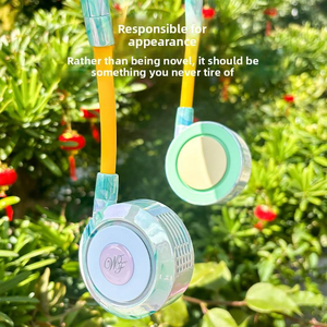 New Bladeless Neck-Mounted Fan Lazy People Portable Foldable Small Electric Fan 2000mAh-4000mAh Low Noise Hanging Neck - Product Image 1
