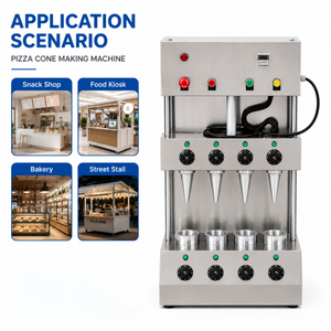 Set Macchina per Coni Gelato Croccanti in Acciaio Inossidabile, Macchina per Coni Pizza, Formatrice per Pasta Sfoglia, Macchina per Coni Pizza - Product Image 6