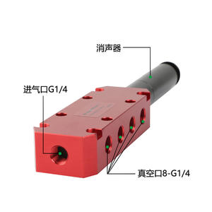 Générateur de vide industriel à haut débit PMI401 PI401, multi-étages, intégré, pneumatique, silencieux, pour applications à haut volume - Product Image 6