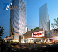 Gambar Rendering 3D Max Resolusi Tinggi untuk Desain Arsitektur Pusat Perbelanjaan