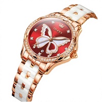 Montre mécanique automatique chronographe pour femme PAULAREIS, design luxueux en céramique, résistante à l'eau 3 ATM, 50 mm, livraison directe