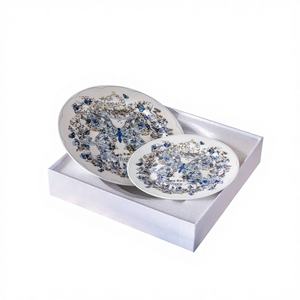 Cendrier décoratif de luxe en porcelaine fine, motif floral bleu, écologique, non toxique, style américain moderne et épuré - Product Image 5