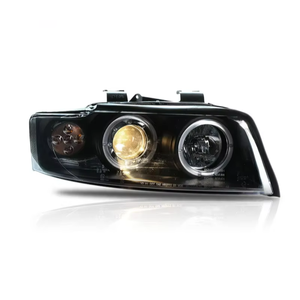 Gruppo Fari per Audi A4 B6 2001-2005, Fari LED 12V con <span class=keywords><strong>Occhi</strong></span> di <span class=keywords><strong>Angelo</strong></span> e Fari HID per Modifica A4 - Product Image 3