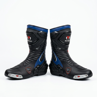 Bottes de moto mi-mollet en cuir véritable avec fermeture éclair, semelle extérieure en caoutchouc, légères, respirantes, utilisables en toutes saisons, unisexes, pour hommes et femmes